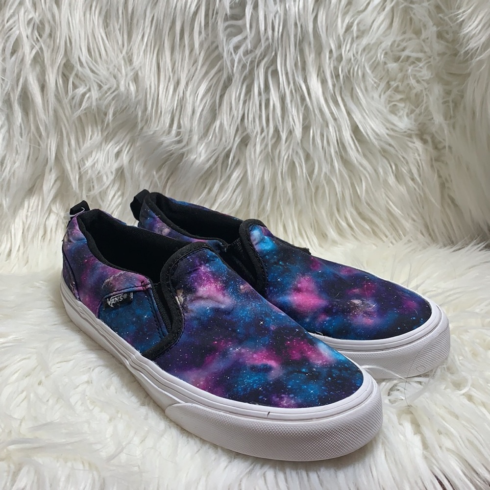 Vans slip on sneakers - galaxy pattern kids size 4